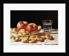 Still life with apples and biscuits, 1862 by John F. Francis