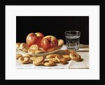 Still life with apples and biscuits, 1862 by John F. Francis