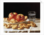 Still life with apples and biscuits, 1862 by John F. Francis