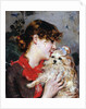 The actress Rejane and her dog, c.1885 by Giovanni Boldini