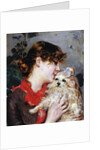 The actress Rejane and her dog, c.1885 by Giovanni Boldini