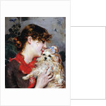 The actress Rejane and her dog, c.1885 by Giovanni Boldini