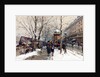 Bookstalls in Winter, Paris by Eugene Galien-Laloue