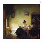 Woman reading at home, 1918 by Frederick Andrew Bosley