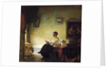 Woman reading at home, 1918 by Frederick Andrew Bosley