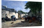 Cattle market at Daoulas, Brittany, 1861 by Eugene Louis Boudin