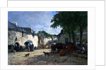 Cattle market at Daoulas, Brittany, 1861 by Eugene Louis Boudin