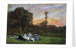 The Manet Family picnicking, 1866 by Eugene Louis Boudin