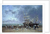 Unloading the Newfoundland Fishing Boat, 1873 by Eugene Louis Boudin
