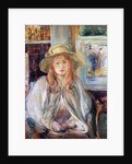 Julie Manet with a straw hat, 1892 canvas) by Berthe Morisot