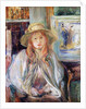 Julie Manet with a straw hat, 1892 canvas) by Berthe Morisot