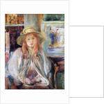 Julie Manet with a straw hat, 1892 canvas) by Berthe Morisot