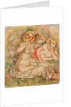 Two Nudes Wearing Hats by Pierre Auguste Renoir
