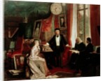 Richard Wagner with Franz Liszt and Liszt's daughter Cosima by German School