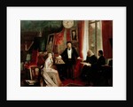 Richard Wagner with Franz Liszt and Liszt's daughter Cosima by German School