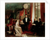 Richard Wagner with Franz Liszt and Liszt's daughter Cosima by German School