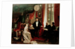 Richard Wagner with Franz Liszt and Liszt's daughter Cosima by German School