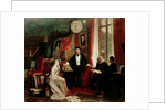 Richard Wagner with Franz Liszt and Liszt's daughter Cosima by German School