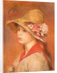 Young Woman in a Hat by Pierre Auguste Renoir