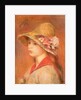 Young Woman in a Hat by Pierre Auguste Renoir