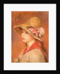 Young Woman in a Hat by Pierre Auguste Renoir