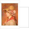 Young Woman in a Hat by Pierre Auguste Renoir