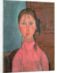 Girl with Pigtails, c.1918 by Amedeo Modigliani