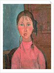 Girl with Pigtails, c.1918 by Amedeo Modigliani