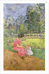 Woman and Child in a Garden by Edouard Vuillard