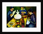 Three Women at the Table by the Lamp, 1912 by August Macke