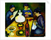 Three Women at the Table by the Lamp, 1912 by August Macke