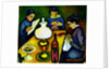 Three Women at the Table by the Lamp, 1912 by August Macke