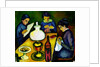 Three Women at the Table by the Lamp, 1912 by August Macke