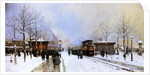 Porte Maillot in Winter, Paris, 1899 by Luigi Loir