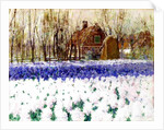 A Cottage and a Field of Hyacinths by George Hitchcock