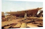 Shipbuilding, Gloucester, USA, 1871 by Winslow Homer