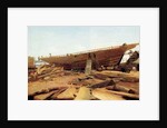 Shipbuilding, Gloucester, USA, 1871 by Winslow Homer