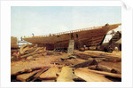 Shipbuilding, Gloucester, USA, 1871 by Winslow Homer