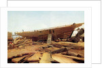 Shipbuilding, Gloucester, USA, 1871 by Winslow Homer