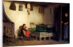 Interior of a Cottage, c.1870-77 by Albert Anker