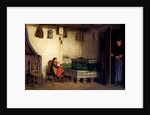 Interior of a Cottage, c.1870-77 by Albert Anker