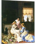 Girls with a Nest by Charles Baugniet