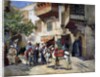 Oriental Street with Donkeys by Frederick Arthur Bridgman