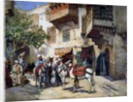 Oriental Street with Donkeys by Frederick Arthur Bridgman