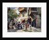 Oriental Street with Donkeys by Frederick Arthur Bridgman