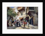 Oriental Street with Donkeys by Frederick Arthur Bridgman