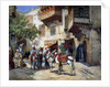 Oriental Street with Donkeys by Frederick Arthur Bridgman