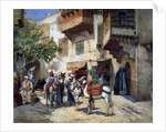 Oriental Street with Donkeys by Frederick Arthur Bridgman