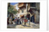 Oriental Street with Donkeys by Frederick Arthur Bridgman