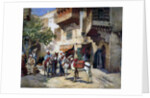 Oriental Street with Donkeys by Frederick Arthur Bridgman